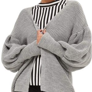 Topshop Balloon Sleeve Cardigan